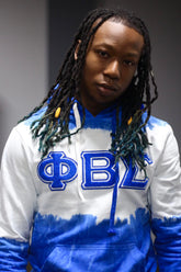 Phi Beta Sigma Tie Dye Chenille Hoodie